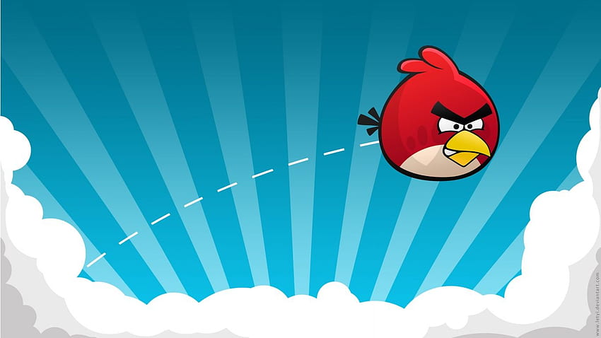 . Contexte épique: Angry Birds Game Blue Vector Sky Clouds Fond d'écran HD