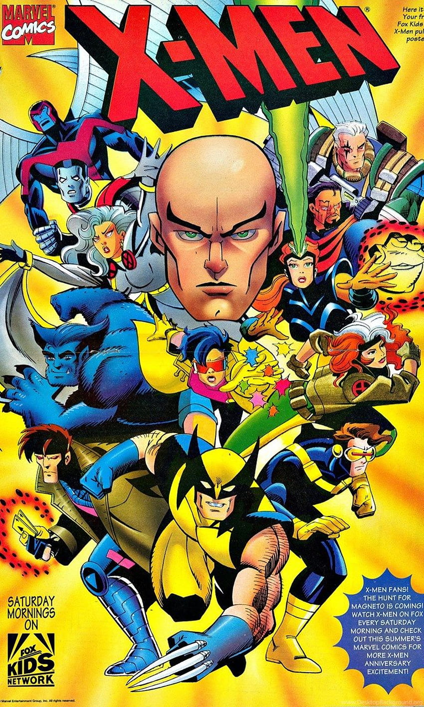 di X Men, cartone animato di X-Men Sfondo del telefono HD