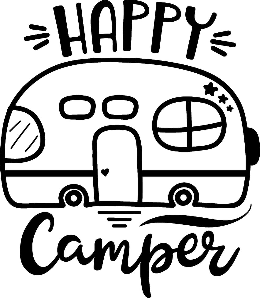 This adorable Happy Camper vinyl sticker is perfect for your mug, laptop, car window, tumbler, or any other smo. Vinyl decals, Vinyl sticker, Vinyl car stickers HD phone wallpaper