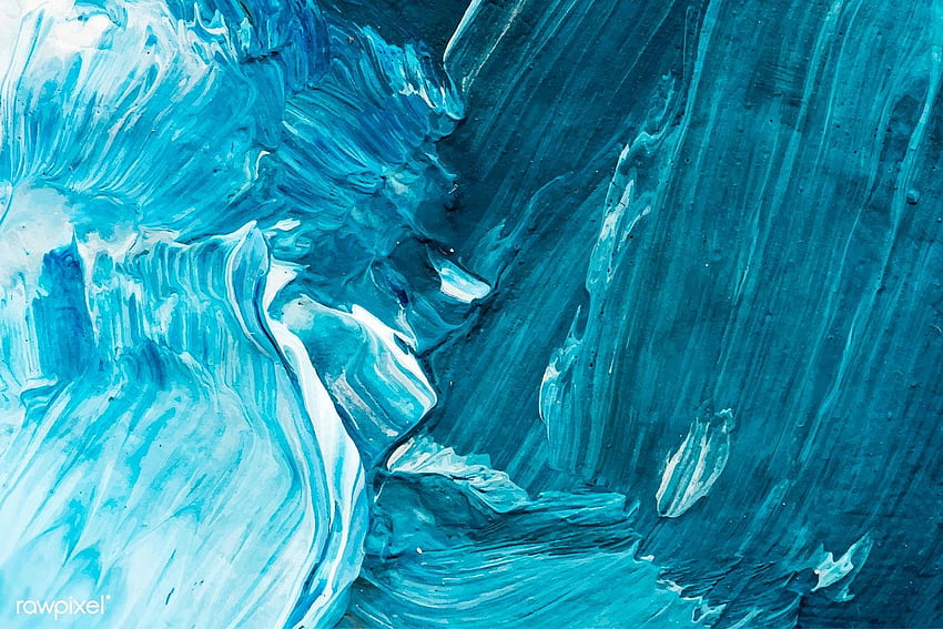 Premium-Vektor des blauen Ölfarben-Pinselstrich-strukturierten Hintergrundvektors von PLOYPLOY über Hintergrund, bunte Acryl-Pinselstriche, blau. Grüne Gemälde, Malen, Malstriche HD-Hintergrundbild