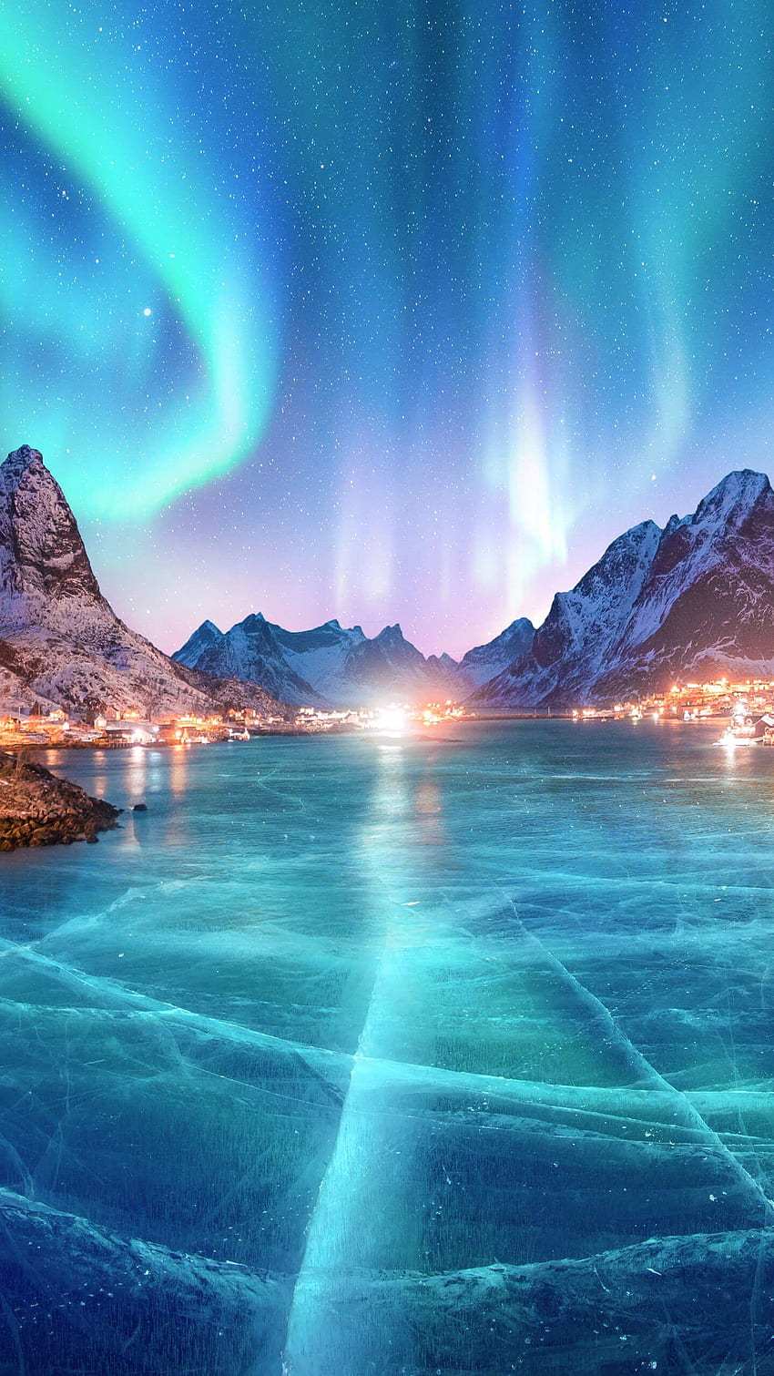 Aurora Borealis-iPhone HD-Handy-Hintergrundbild