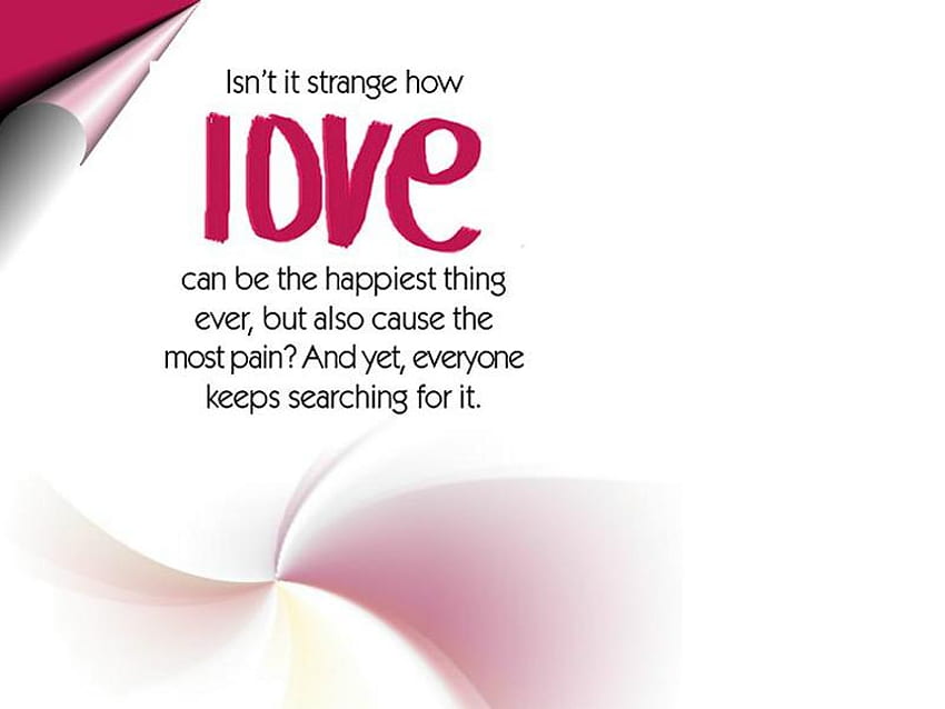 Love, quote, words, pink HD wallpaper