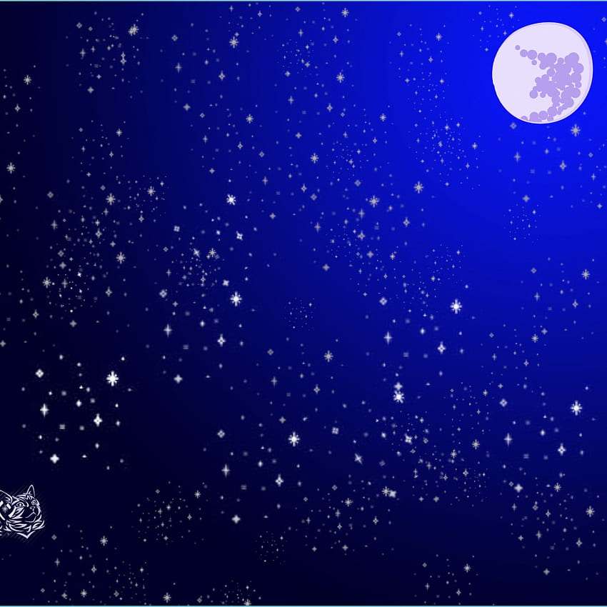 Moon and stars cartoon HD wallpapers | Pxfuel