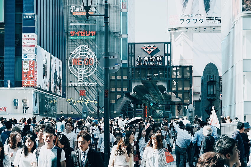 people in business attire in a crowded street in japanholiday, Shopping Street HD wallpaper