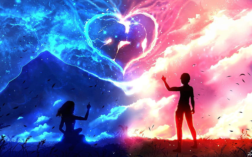 Anime traurige Liebesbeziehung HD-Hintergrundbild