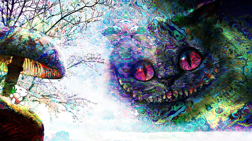Cheshire Cat, Alice in Wonderland Trippy HD wallpaper