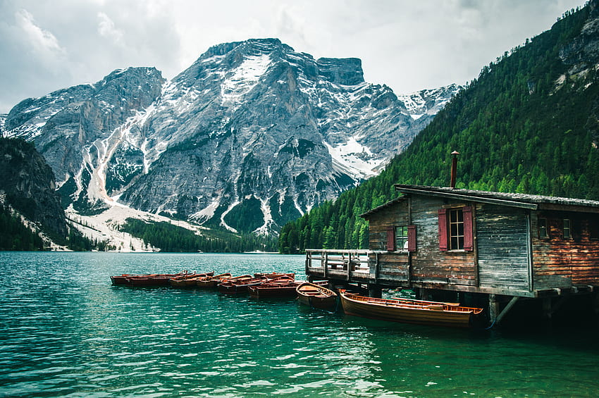 Natur, Berge, Gebäude, Boot, Hang HD-Hintergrundbild