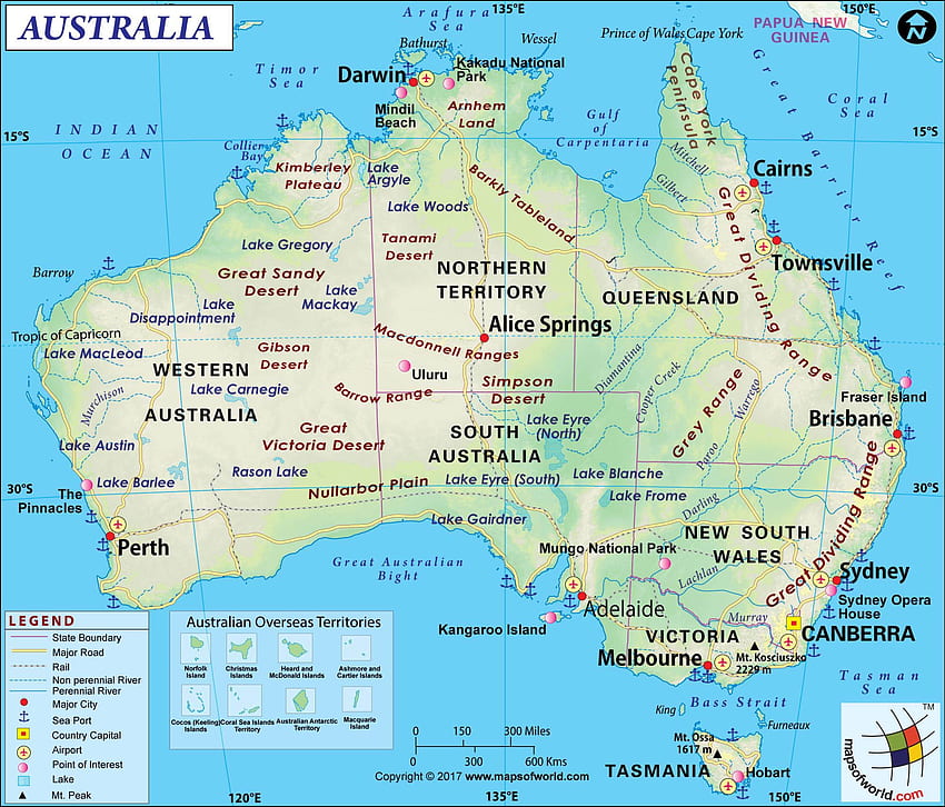 대형 호주 지도 . 큰 호주 지도 HD 월페이퍼