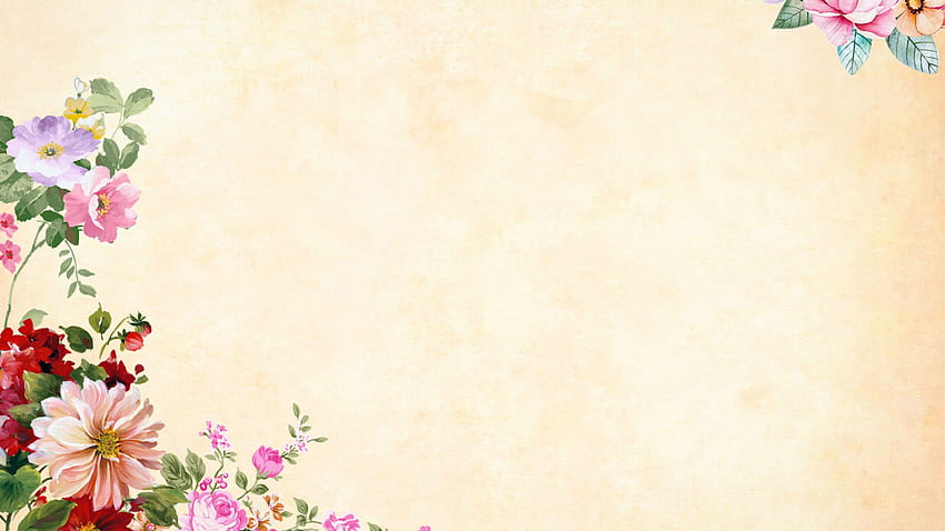 Bunga antik , latar belakang, cat air, bunga, perbatasan, taman • Untuk Anda Untuk & Seluler Wallpaper HD
