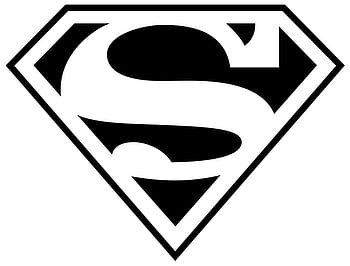 Superman logo black and white HD wallpapers | Pxfuel