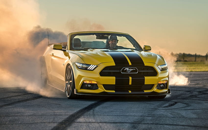Ford Mustang Gt Convertible Burnout Cool.site, Muscle Car Burnout HD wallpaper