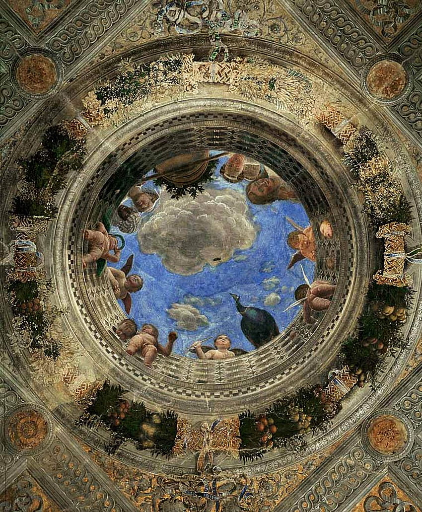 Oculus イタリアのルネッサンスのアンドレア・マンテーニャ アート []、モバイル、タブレット向け。 イタリアのルネサンスを探る。 ルネッサンスのパターン、ルネッサンスの発明、ルネサンスの芸術、イタリアの絵画 HD電話の壁紙