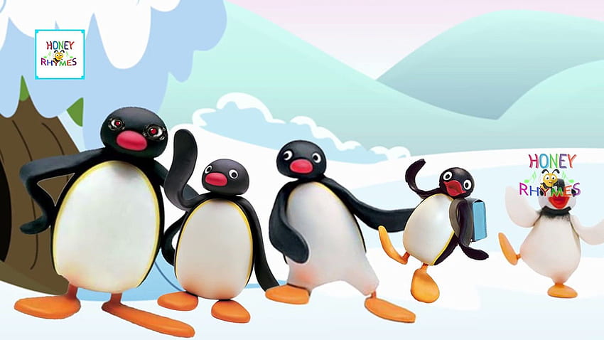 Finger Family Pingu Cartoon Animation Children Nursery Rhymes HD wallpaper