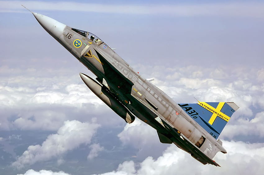 Saab Viggen, saab, jet fighter, swedish air force HD wallpaper