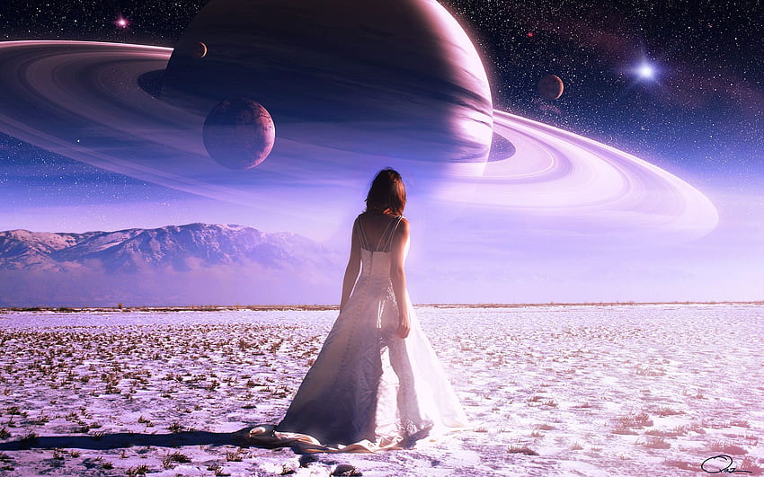 field, girl, Planet, , Pc background, - background HD wallpaper