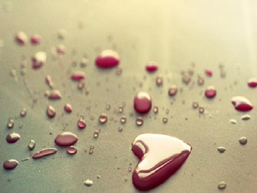 Coração de água, coração, amor papel de parede HD