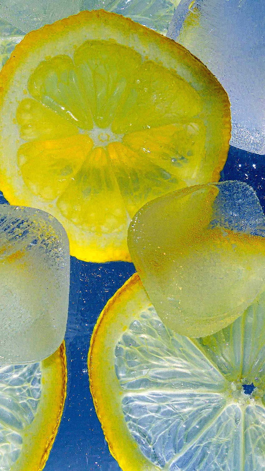 iPhone Limones agua helada verano fondo de pantalla del teléfono