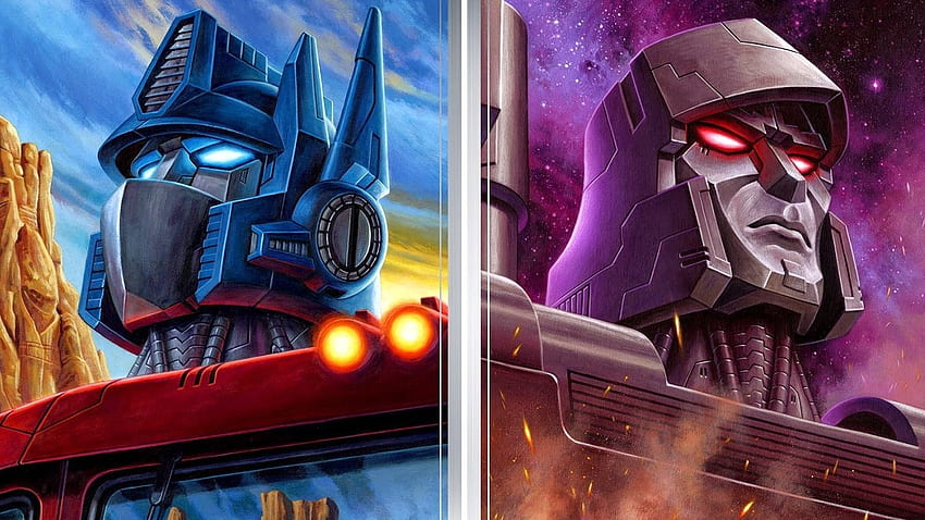 Optimus Prime y Megatron G1, dibujos animados de Transformers Prime fondo de pantalla