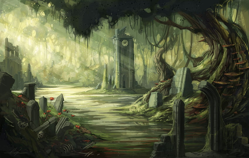 Fantasy Forest Art Cool 3,300×2,100 Pixels. Fantasy Forest, Fantasy Landscape, Fantasy Concept Art, Elven Forest HD wallpaper