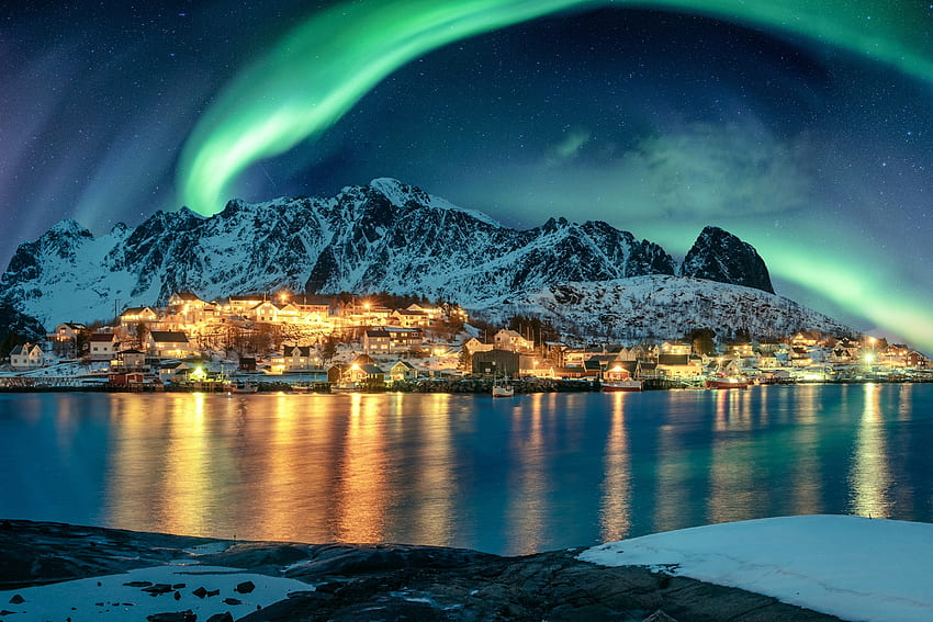 Aurora Borealis Norveç, pencereler HD duvar kağıdı