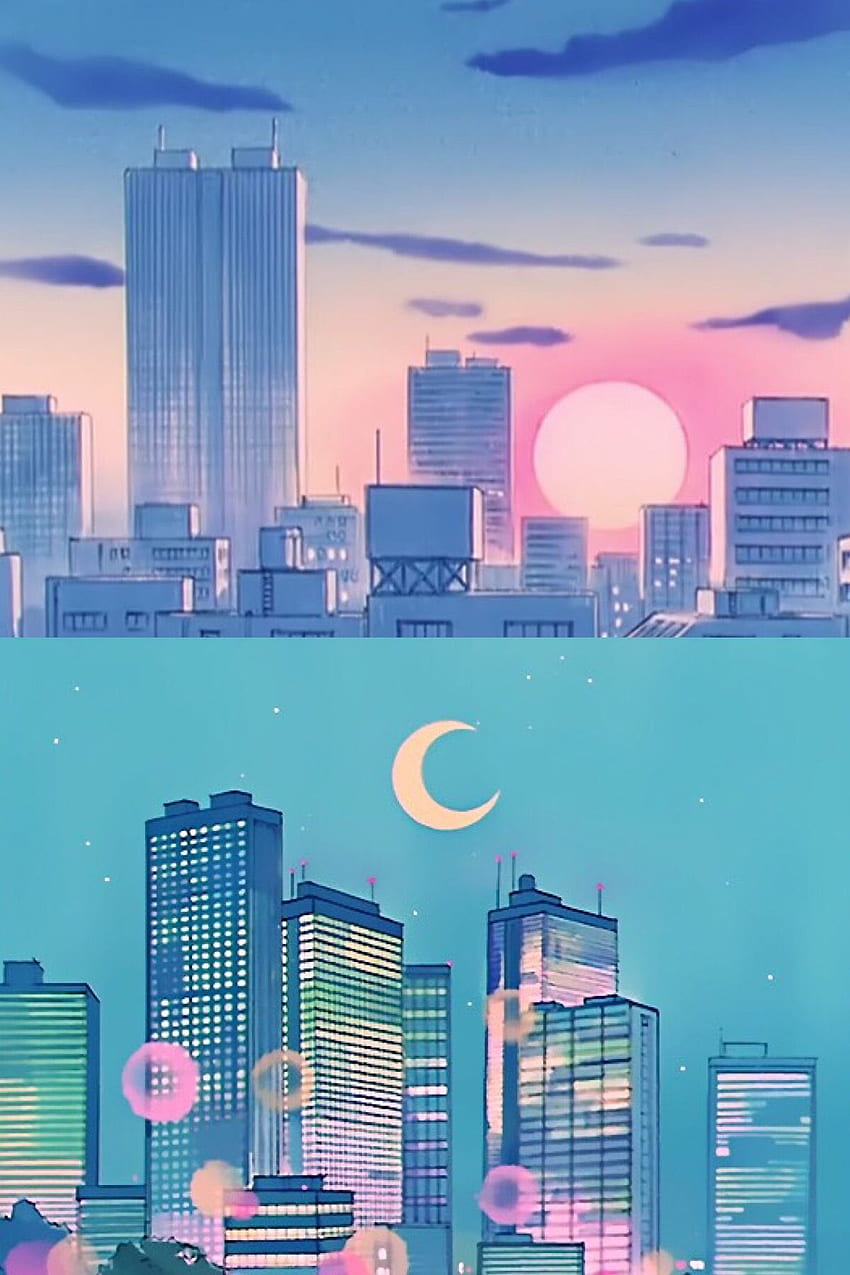 Kota Pelaut. Estetika Sailor moon, Latar belakang Sailor moon, Anime, Pemandangan Sailor Moon wallpaper ponsel HD