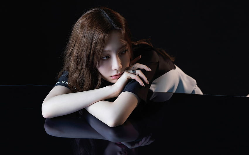 Taeyeon Girl Snsd Black Dark, Taeyeon Rain Wallpaper HD