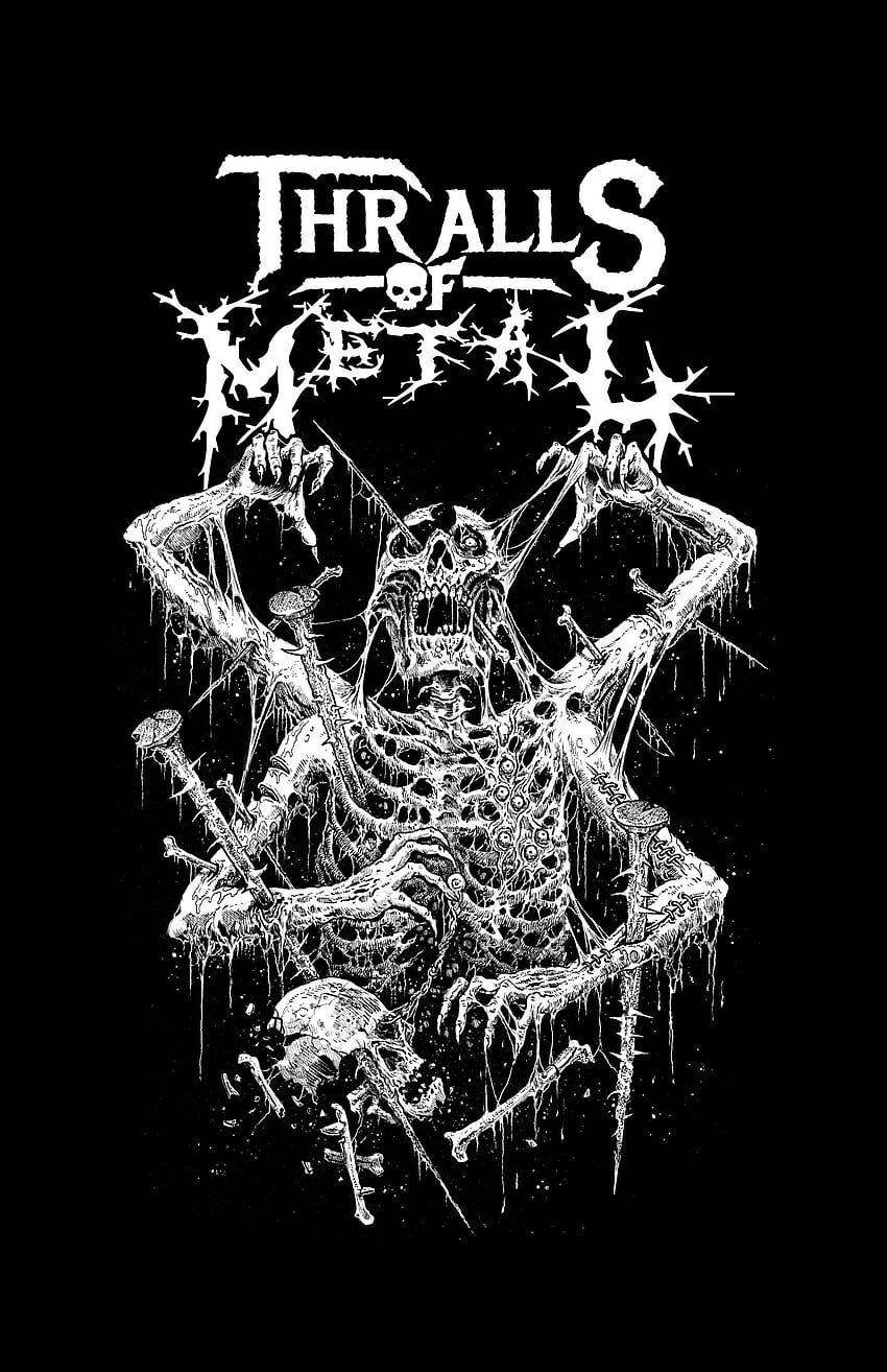 Тениска Thralls Of Metal, проектирана от Марк Ридик Thralls Of Metal HD тапет за телефон