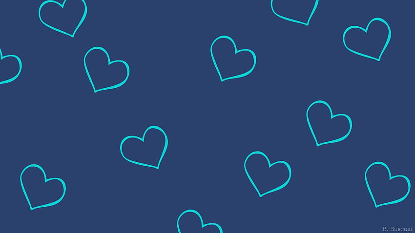 Blue Heart Background. Pink Heart , Emoji We Heart It and Heart, Love Blue HD wallpaper