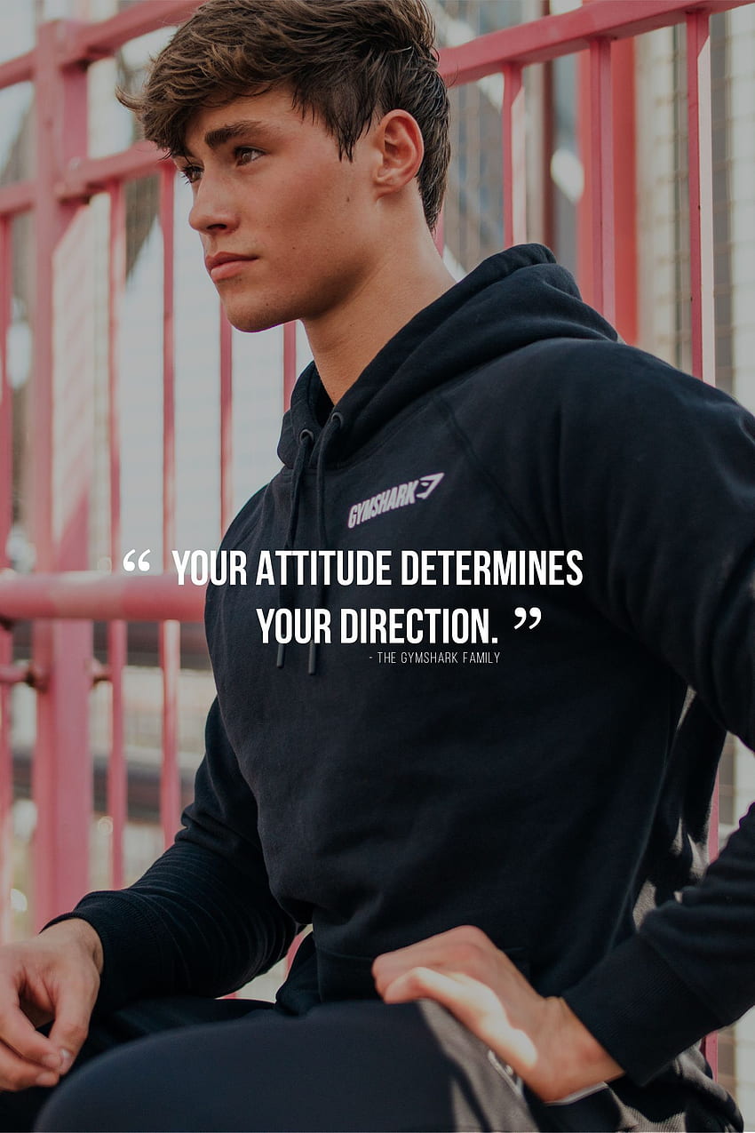 Your attitude determines your direction - Gymshark fitness quote, David  Laid HD phone wallpaper
