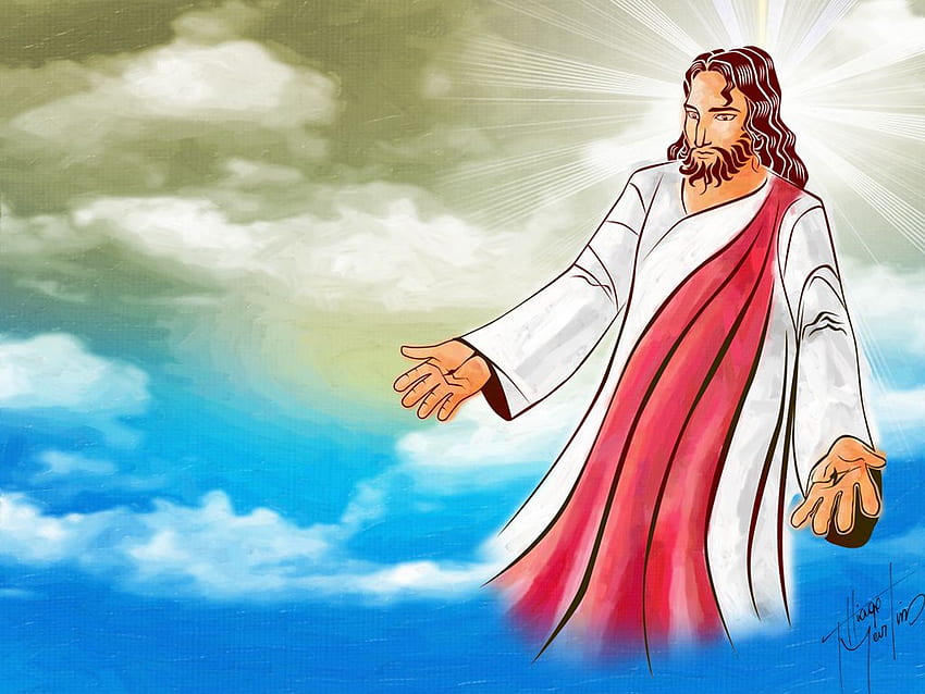 Yesus Kristus dan ayat , latar belakang Kristen, clipart Alkitab: September 2009, Yesus di Surga Wallpaper HD