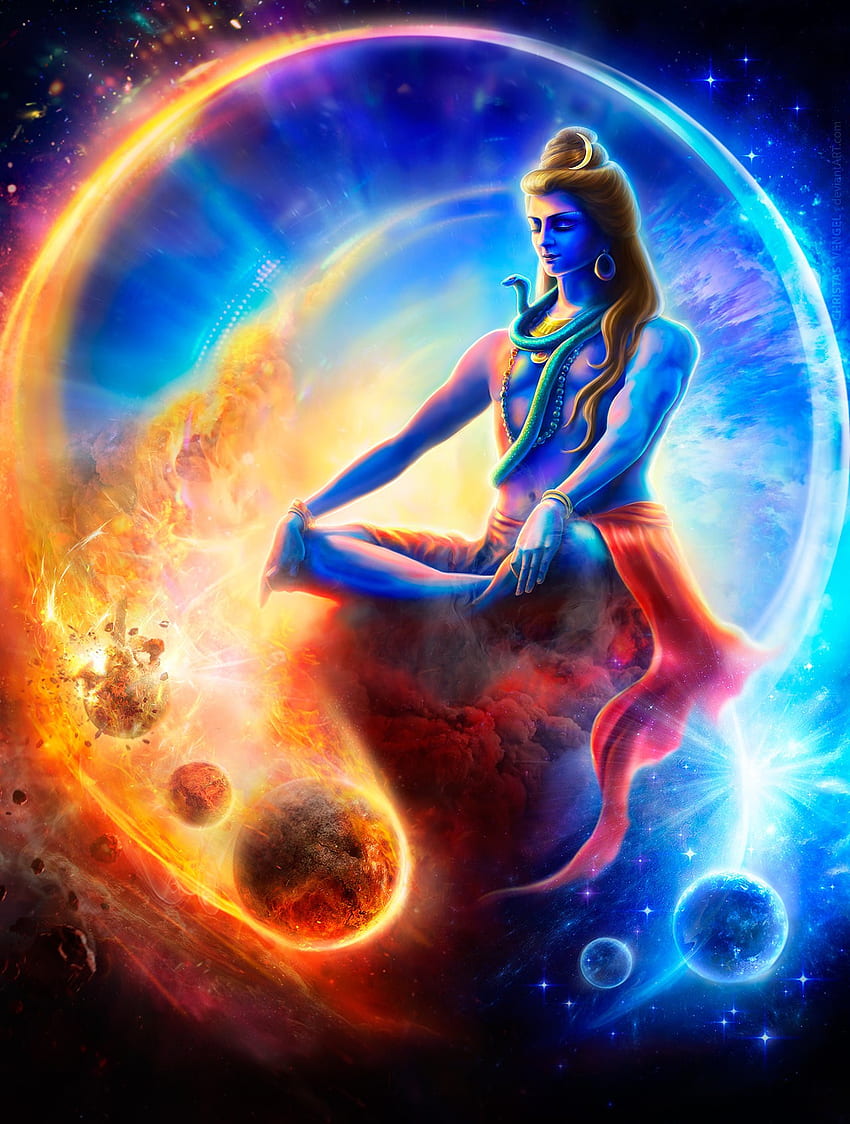 Pittura su tela di Lord Shiva, dipinti di Shiva Sfondo del telefono HD