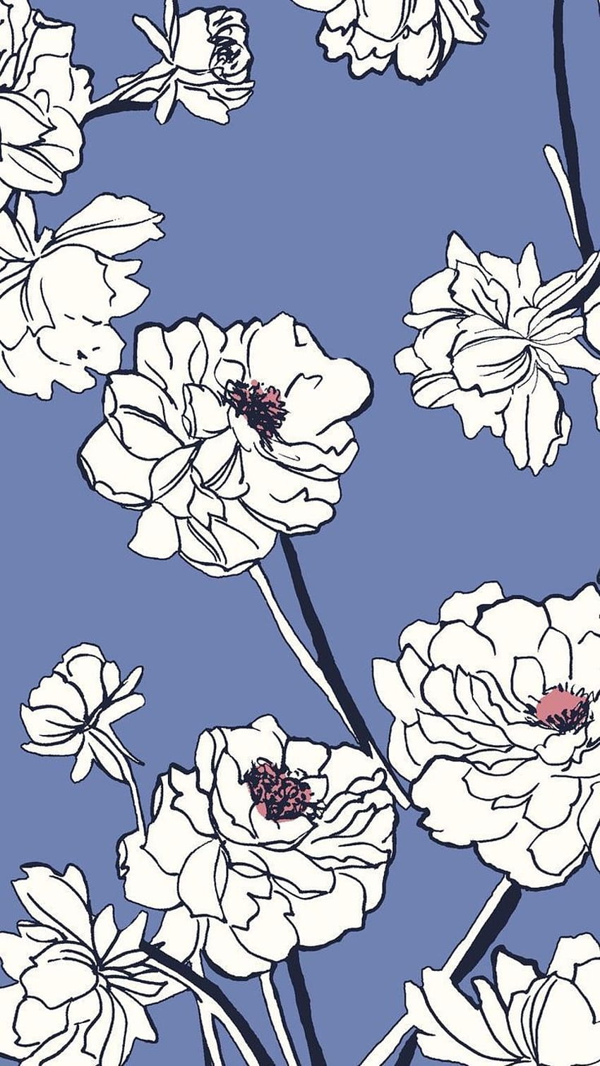 IPhone Blue And White Flower HD phone wallpaper | Pxfuel