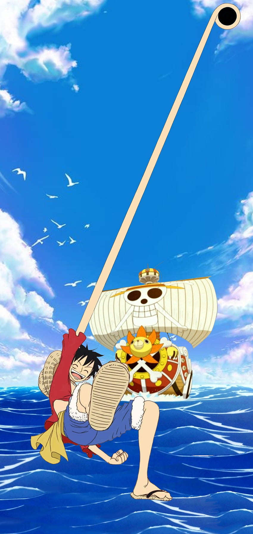 Luffy Ocean Thousand Sunny One Piece Galaxy s10 Luffy's Arm Around Camera Hole Punch. Татуировки на аниме, аниме, аниме, One Piece Samsung HD тапет за телефон