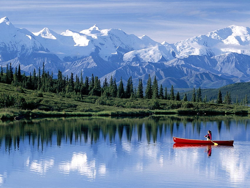 Brown canoe under blue sky, Icon, Diatrizoate Lake boat scenery, landscape,  computer Wallpaper, window png | PNGWing