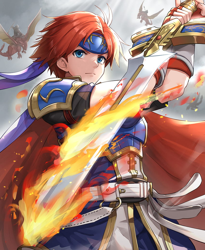 roy (fire emblem and 1 more) drawn HD phone wallpaper