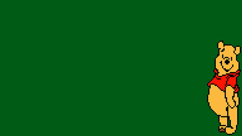 Pixel Art Pixels Winnie The Pooh Minimalism Green Background - Resolution:, Pixel Art Green HD wallpaper
