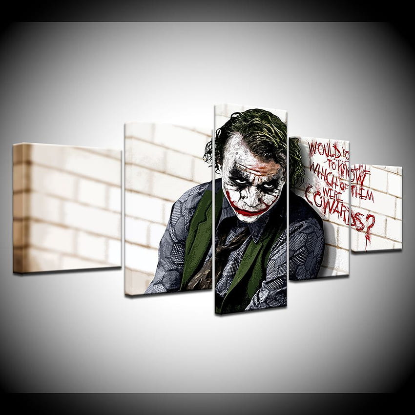 Canvas Painting Batman Joker Dark Knight 5 Pieces Wall Art HD phone wallpaper