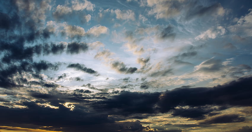 Natura, niebo, chmury, głównie zachmurzenie, zachmurzenie Tapeta HD