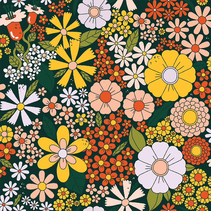 Hippy Flower, Psychedelic Flowers HD phone wallpaper