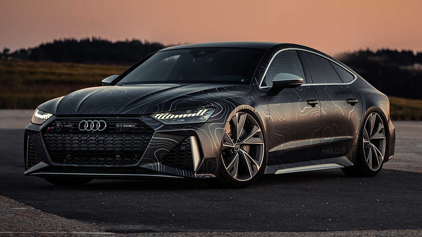 Audi RS7 obtém 962 cavalos de potência e envoltório funky de Tuner, preto Audi S7 papel de parede HD
