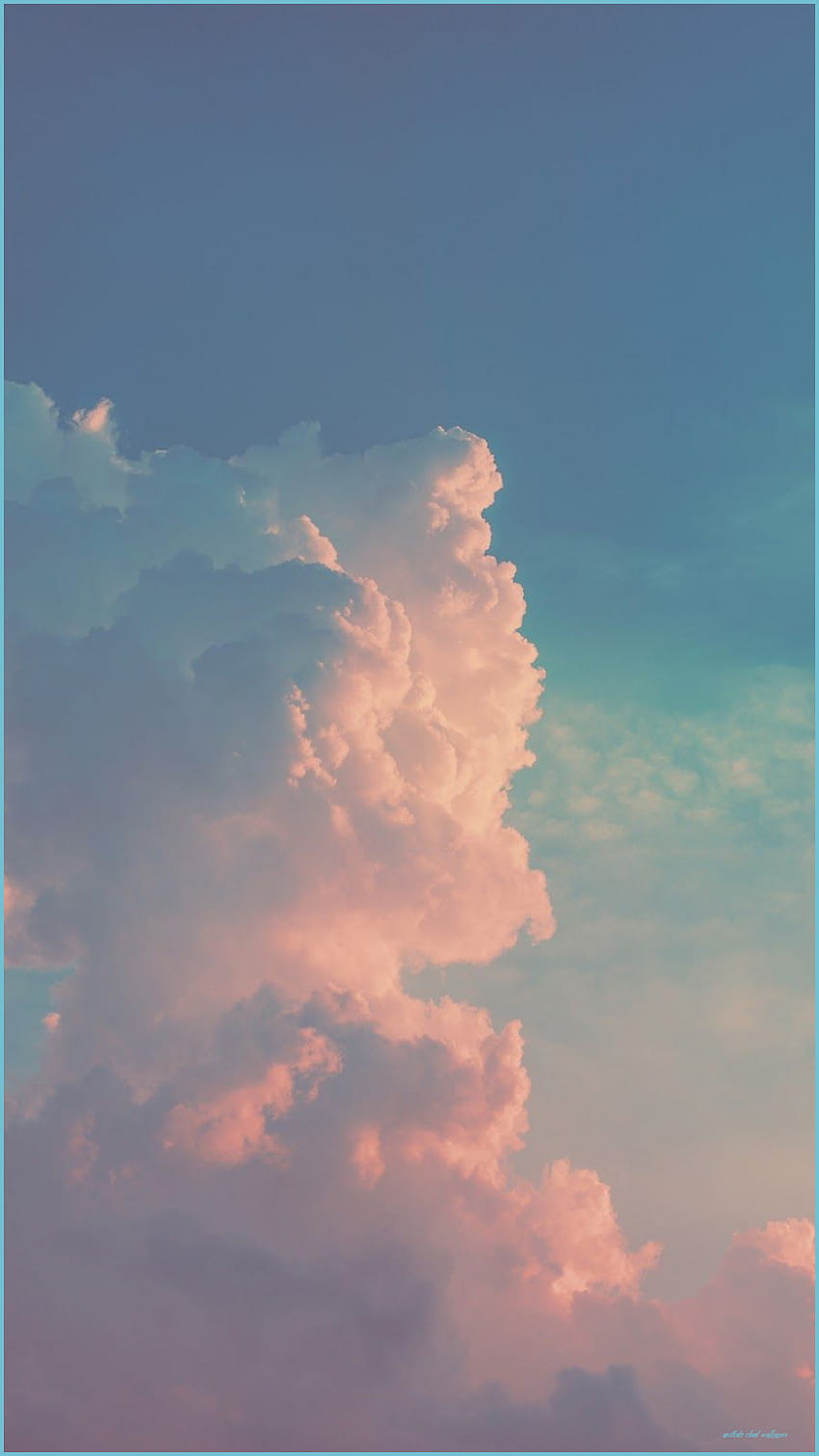 Nube en el cielo Cielo estético, Estético, Nube - Nube estética, Nubes estéticas azules pastel fondo de pantalla del teléfono