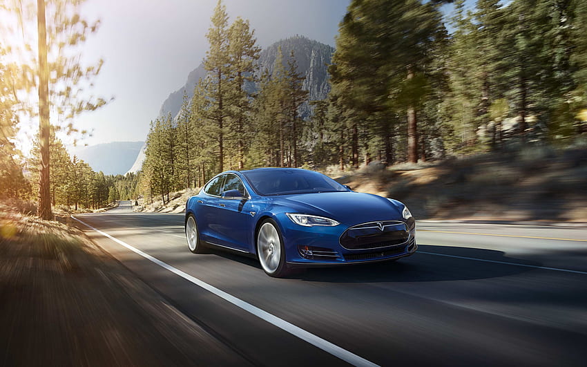 Tesla Model S, Blue Tesla Model X HD wallpaper