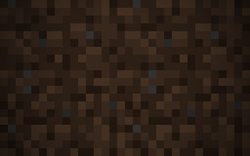 Minimalistic pixels dirt minecraft pixelation simple background ., Dirt Texture HD wallpaper