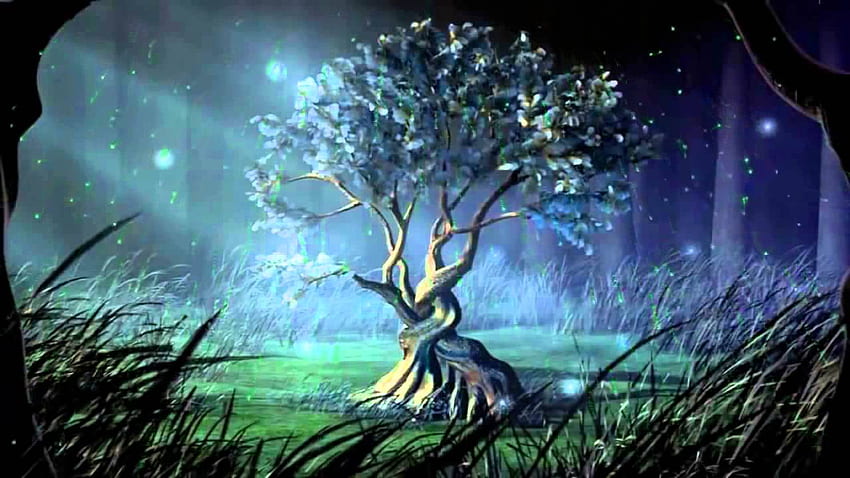 Live wallpaper Wise Mystical Tree / interface personalization