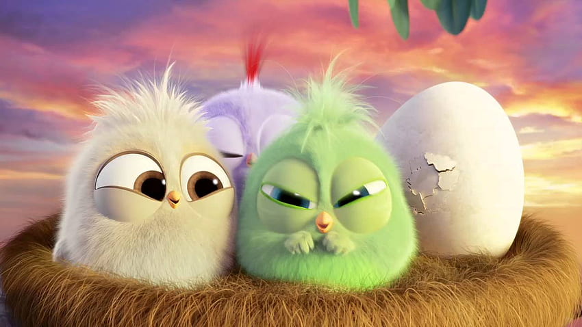 O filme Angry Birds: mensagem do Dia das Mães dos Filhotes, Cute Cartoon Bird papel de parede HD