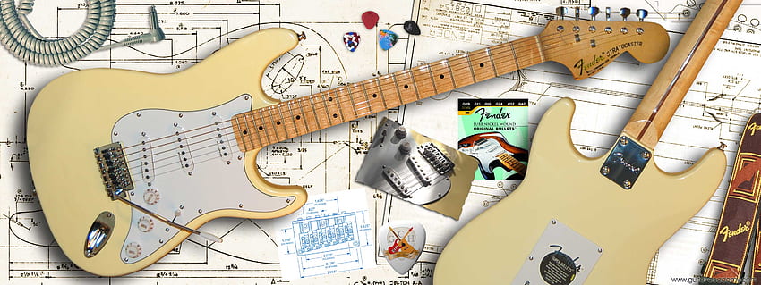 Guitar For Dual Monitors, Yngwie Malmsteenfender - Dual Monitor Guitar, Dual Monitor Music HD wallpaper