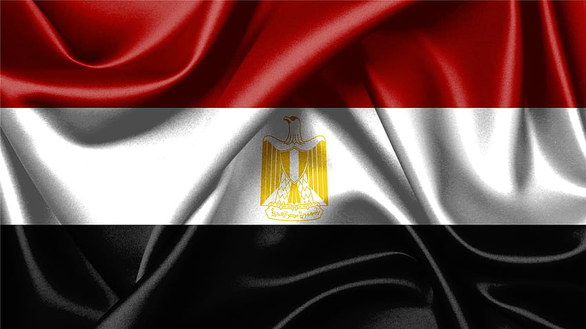 エジプトの国旗。 エジプト。 エジプトの旗、旗 高画質の壁紙