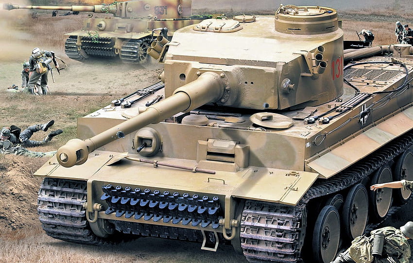 war, figure, Tiger, battle, art, Panzerkampfwagen VI, Tiger I, German heavy tank, Kursk for , section оружие HD wallpaper