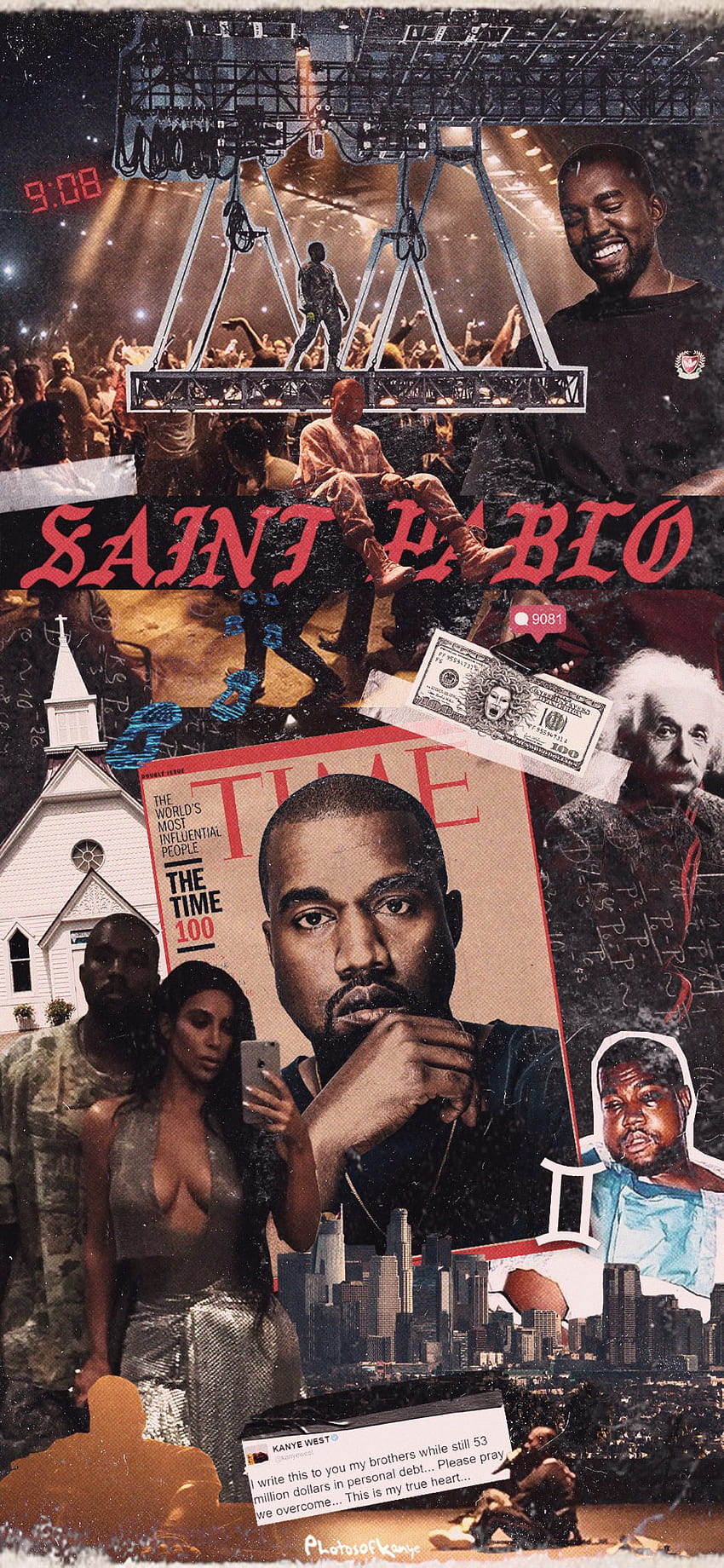 Of Kanye West - TLOP Edit Series (20 20) ↳ Saint Pablo Sfondo del telefono HD
