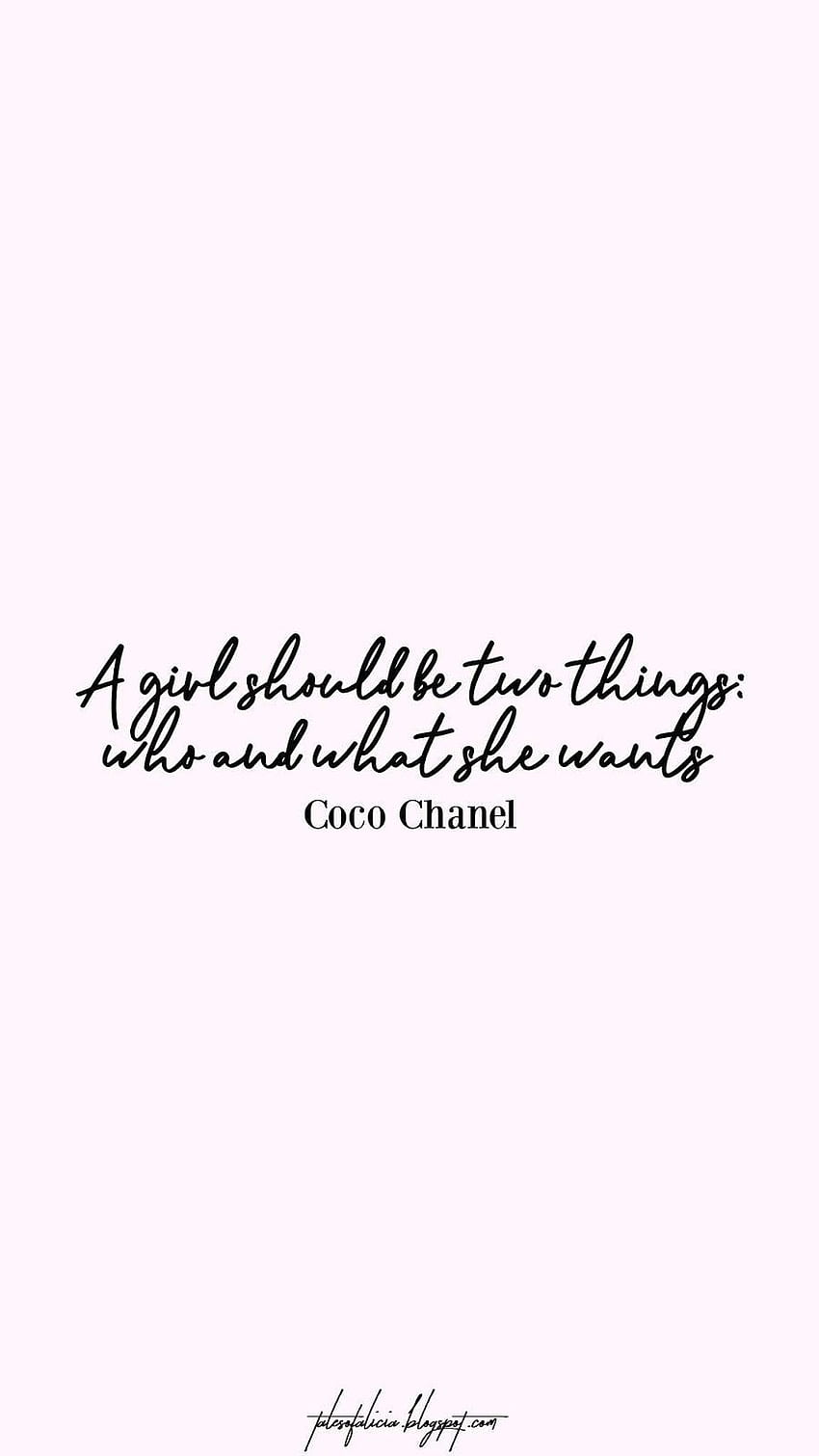rosa, iphone, telefone, rosa, iphone, motivação. Frases de Coco Chanel, Frases de Chanel, telefone Papel de parede de celular HD